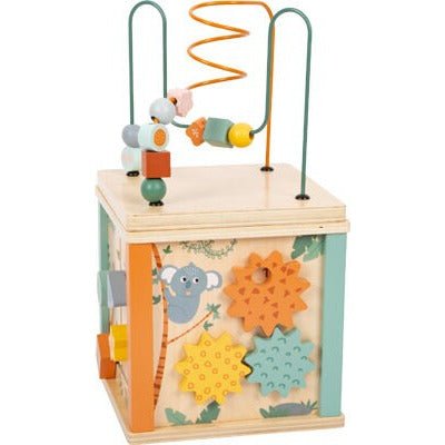 Personalisierbarer XL Stabiler Motorikwürfel aus Holz mit fünf bespielbaren Flächen ab 12 Monaten Holzspielzeug Kinderspielzeug - Spielwaren - Personalisiert
