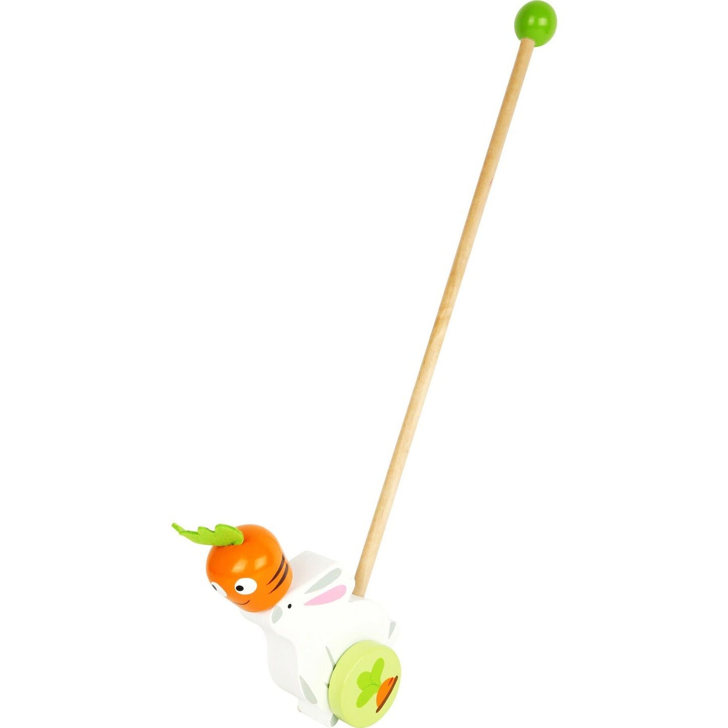 Schiebe Osterhase Hase mit Dreh Möhre Kinderspielzeug Holzspielzeug small foot Ab 18 Monaten zum Spielen Schiebe Spiel Holz - Spielwaren - Personalisiert