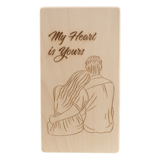 Frühstücksbrettchen Personalisierung Liebespaar mit Beschriftung Holz - Spielwaren - Personalisiert