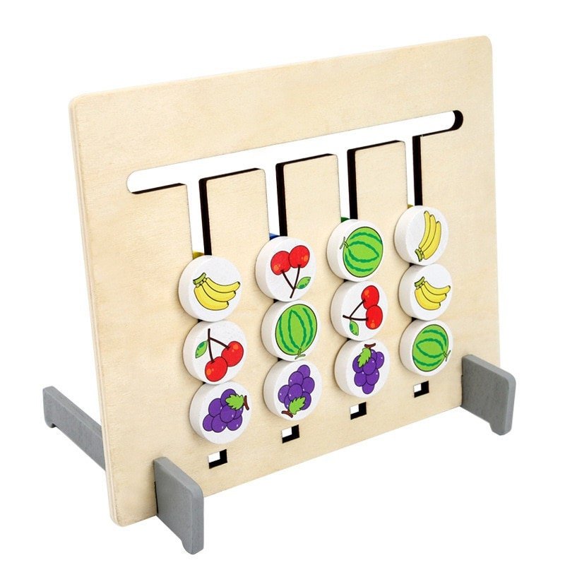 Logik Labyrinth Holz Schiebespiel Puzzle Kinder Spielzeug Lernspiel Holzspielzeug ab 3 Jahren 20 Teilig - Spielwaren - Personalisiert