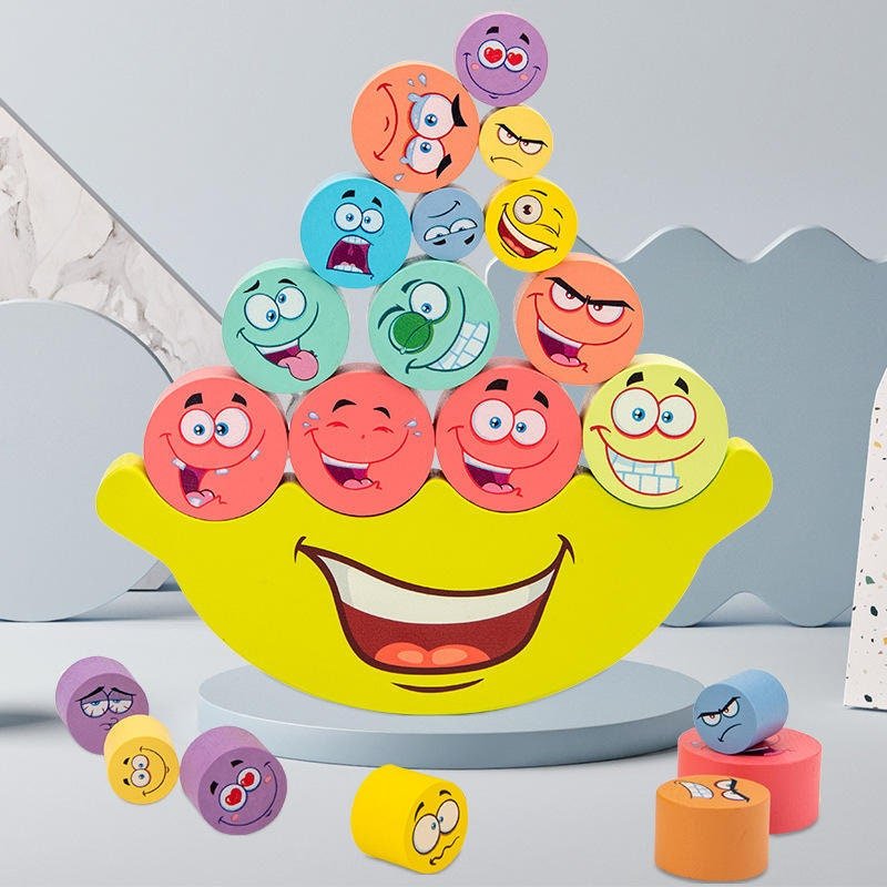 Personalisierbar Balancierwippe Früchte Holz Bunt Holz Montessori - Schaukel Kinder - Balance - Kinderspielzeug - Spielwaren - Personalisiert