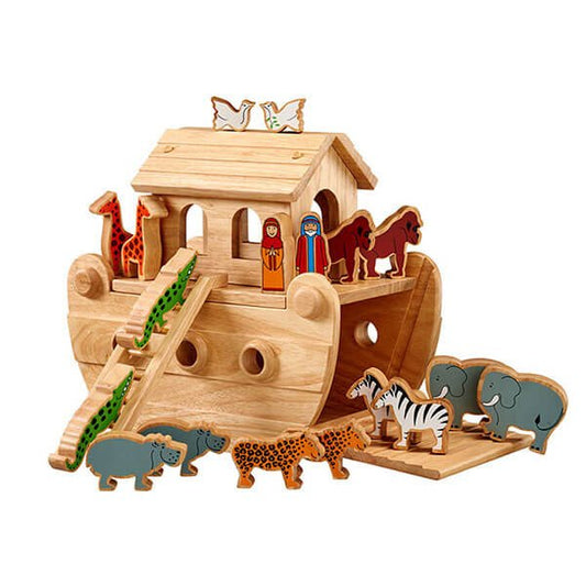 Personalisierbare Handarbeit Arche Noah aus Holz farbig bedruckt Lanka Kade - Spielwaren - Personalisiert