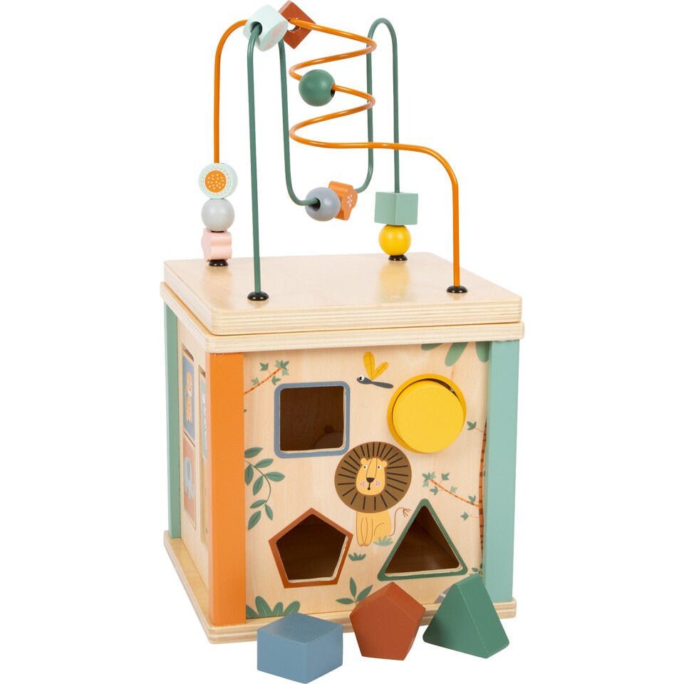 Personalisierbarer XL Stabiler Motorikwürfel aus Holz mit fünf bespielbaren Flächen ab 12 Monaten Holzspielzeug Kinderspielzeug - Spielwaren - Personalisiert