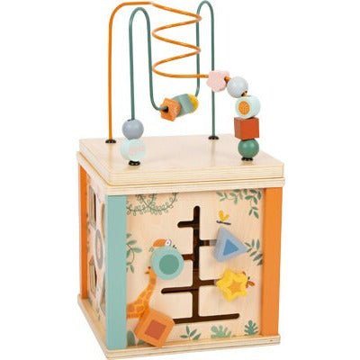 Personalisierbarer XL Stabiler Motorikwürfel aus Holz mit fünf bespielbaren Flächen ab 12 Monaten Holzspielzeug Kinderspielzeug - Spielwaren - Personalisiert