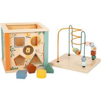 Personalisierbarer XL Stabiler Motorikwürfel aus Holz mit fünf bespielbaren Flächen ab 12 Monaten Holzspielzeug Kinderspielzeug - Spielwaren - Personalisiert