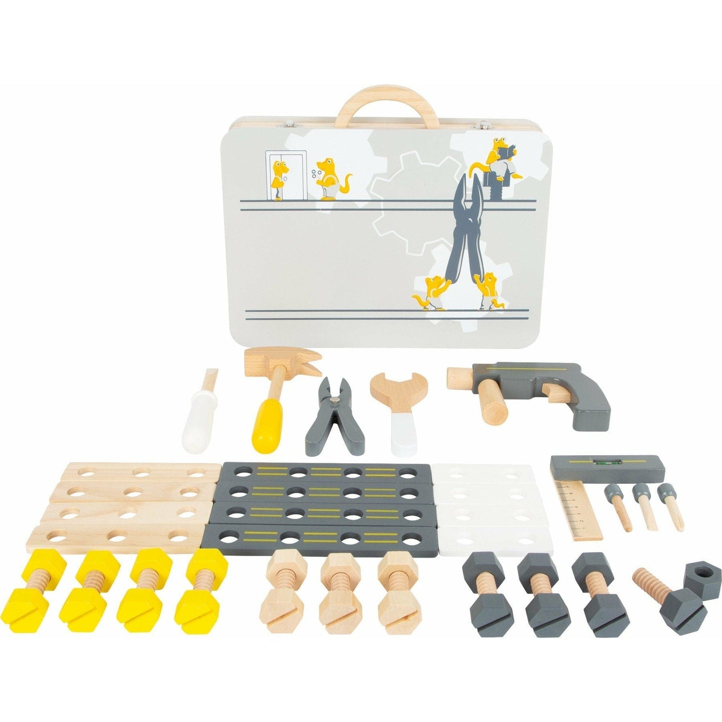PERSONALISIERTER Kinder Werkzeugkoffer Holz, Holz Koffer Kinder, Spielzeug. small foot - Spielwaren - Personalisiert