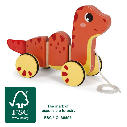 Personalisierter small foot Nachzieh Dino Holz ab 12 Monaten - Spielwaren - Personalisiert