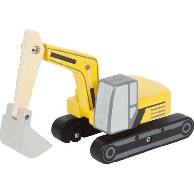 small foot Personalisierbar Schaufelbagger mit Kabine Holz ab 2 Jahren - Spielwaren - Personalisiert