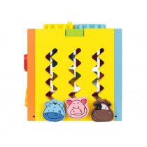 Stabiler Motorikwürfel aus Holz mit fünf bespielbaren Flächen ab 12 Monaten Holzspielzeug Kinderspielzeug - Spielwaren - Personalisiert