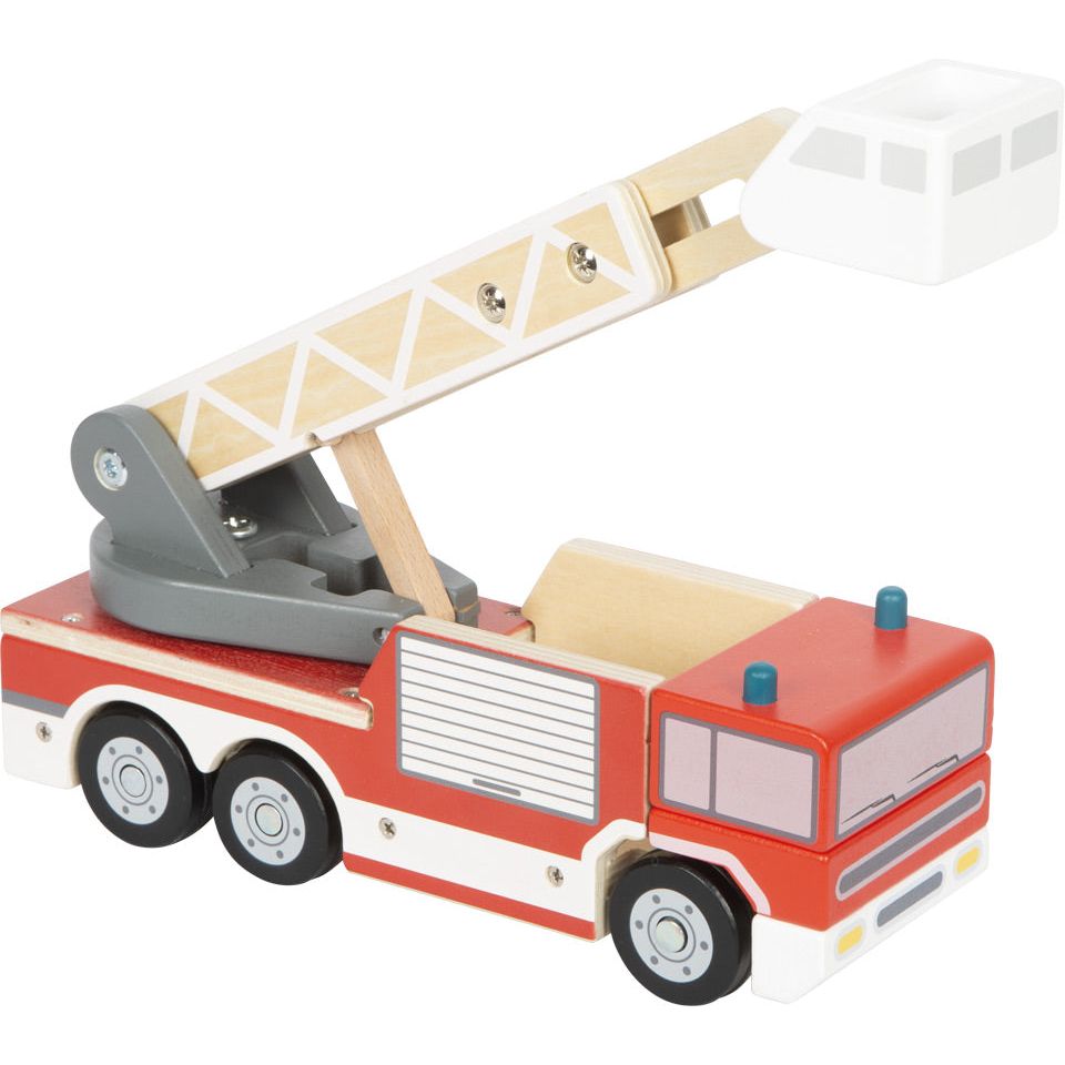 XXL small foot Personalisierbare Holz Feuerwehr mit Drehleiter ab 2 Jahren - Spielwaren - Personalisiert