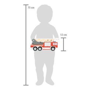 XXL small foot Personalisierbare Holz Feuerwehr mit Drehleiter ab 2 Jahren - Spielwaren - Personalisiert